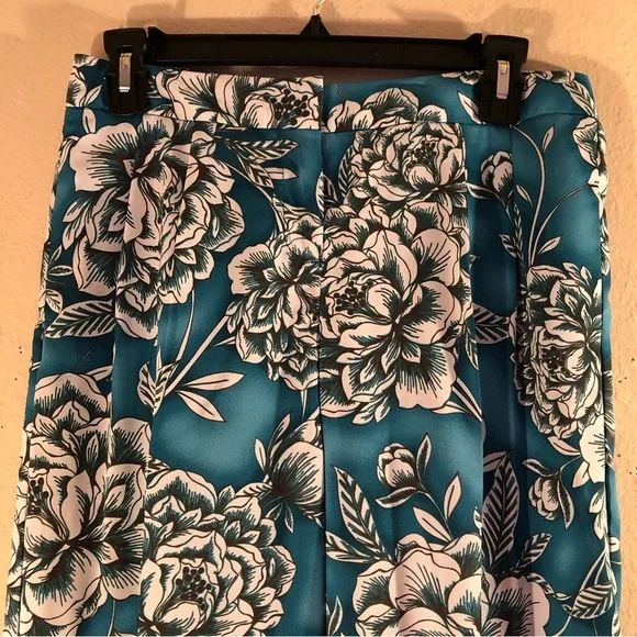 Floral Blue Women's Pants - Picture 7 of 16